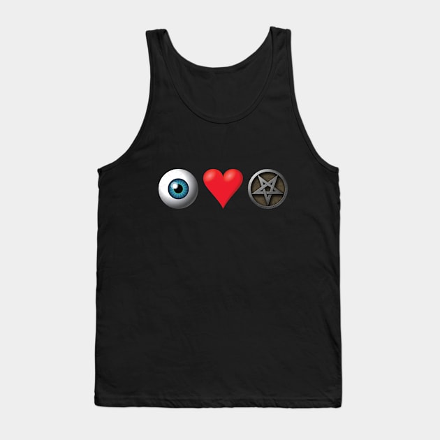 Eye Heart Satan Tank Top by EvilTees